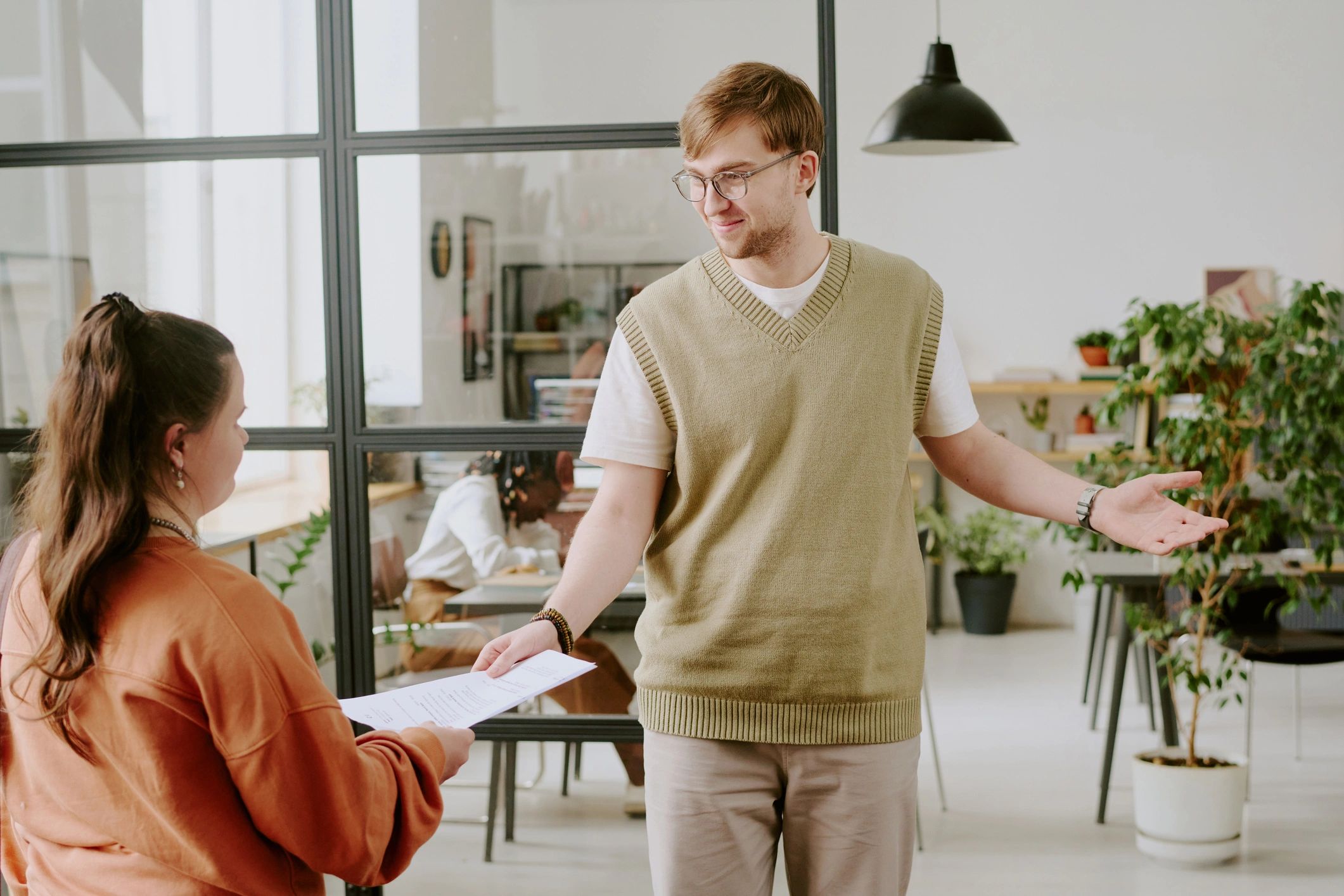 AI robotics technology modern office