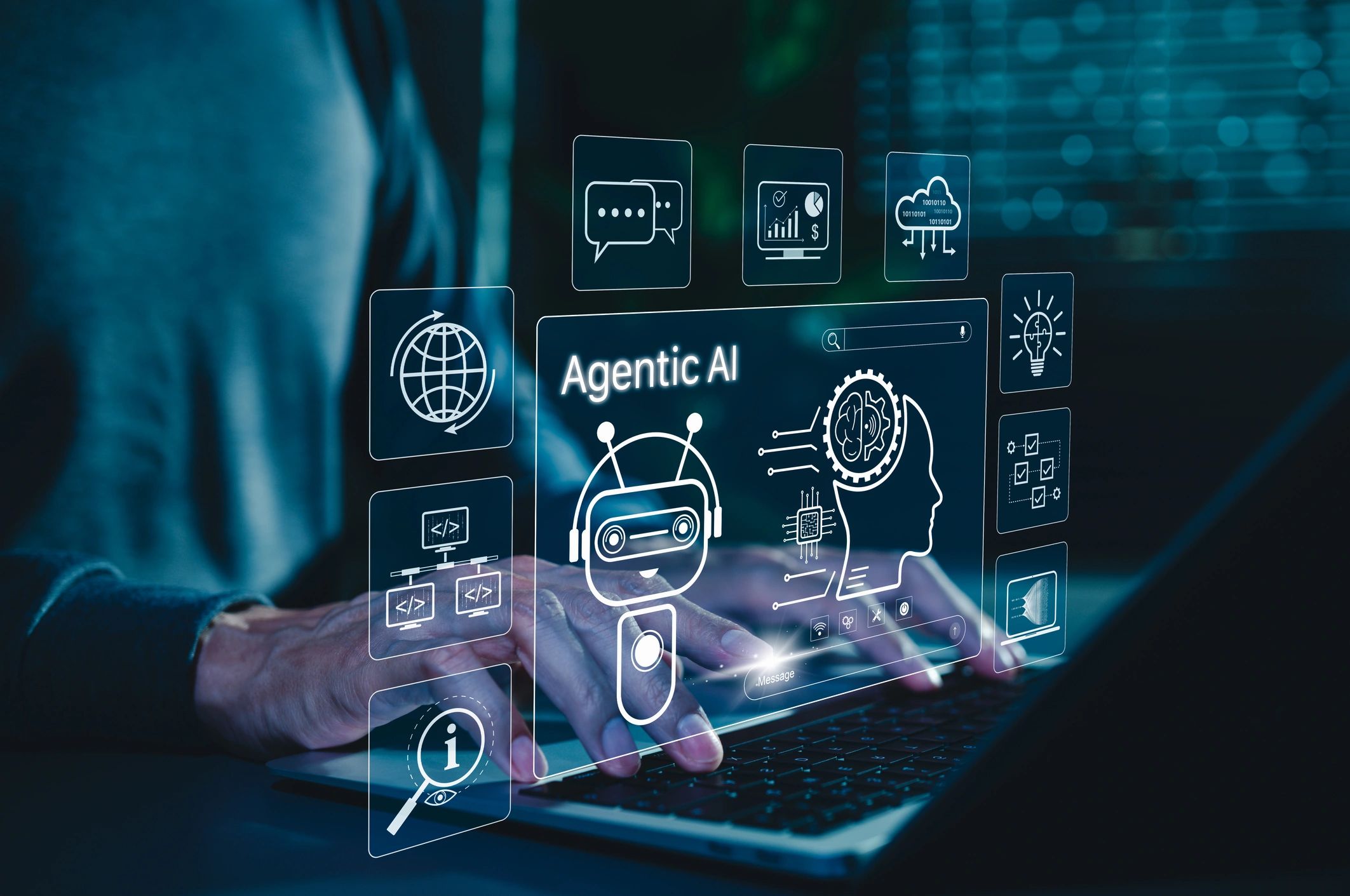 Professional AI robotics team at work