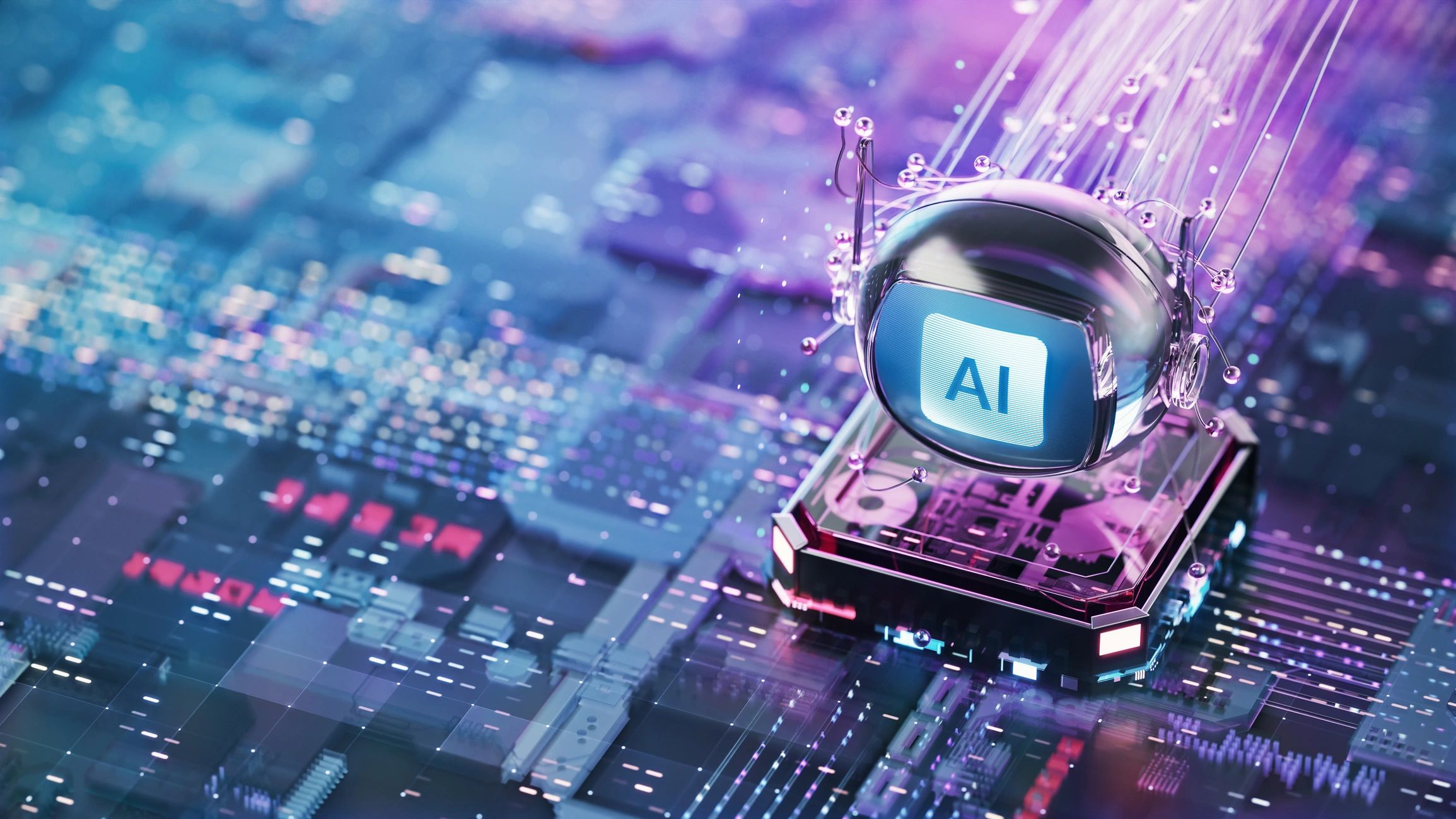 AI robotics abstract technology